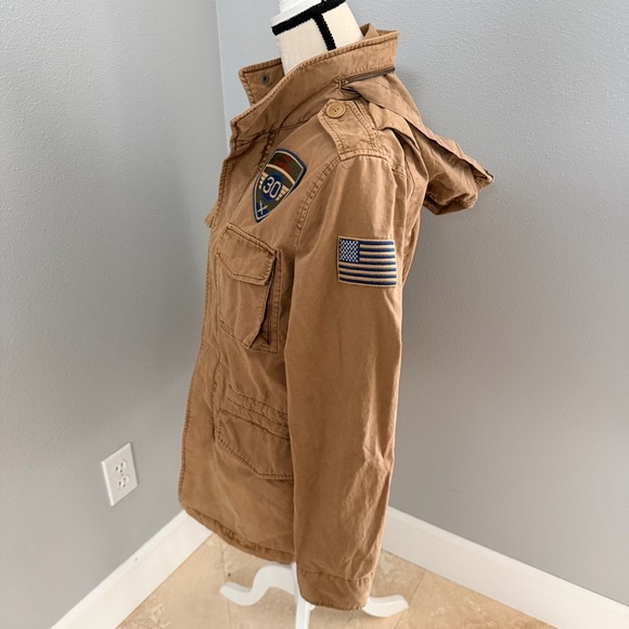 Express Tan Jacket with Black Patch - Picture 4 of 15